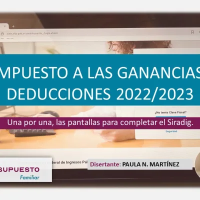 Ganancias deducciones siradig